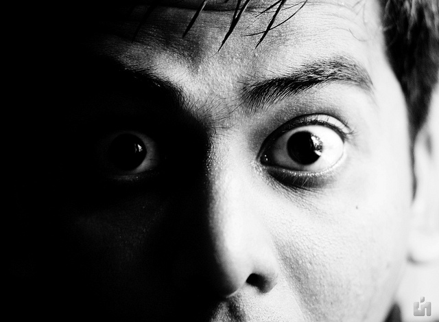 scared eyes