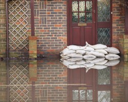 Sandbags can deter low lying water.