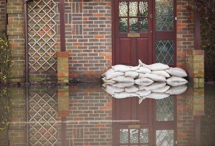 Sandbags can deter low lying water.
