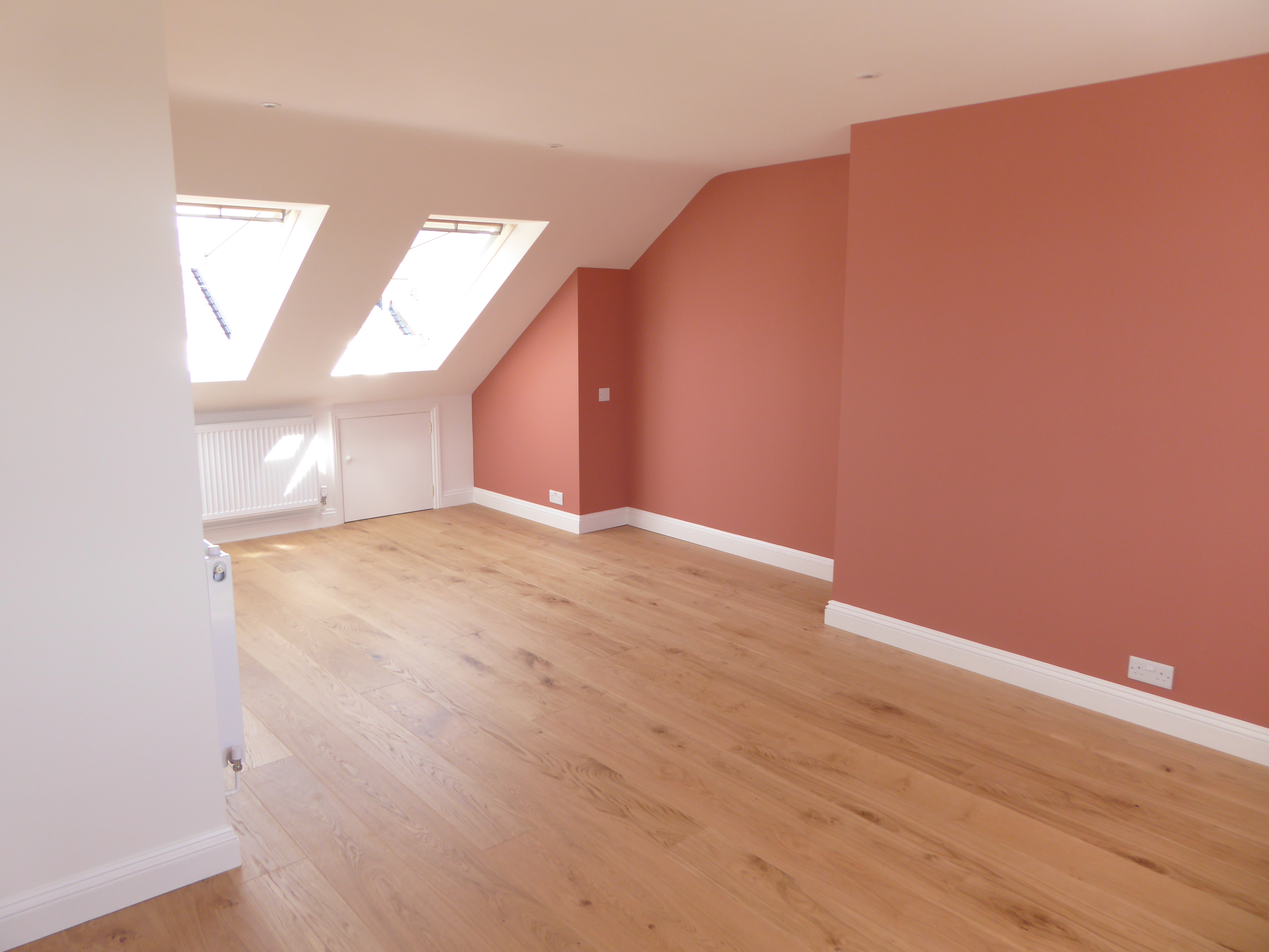 Bedroom with wood floor