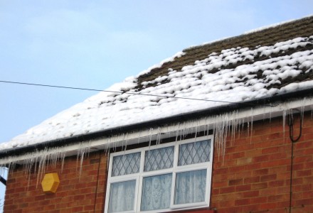 Ice dam can be a sign of poor insulation.