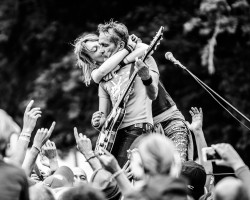 Couple at festival
