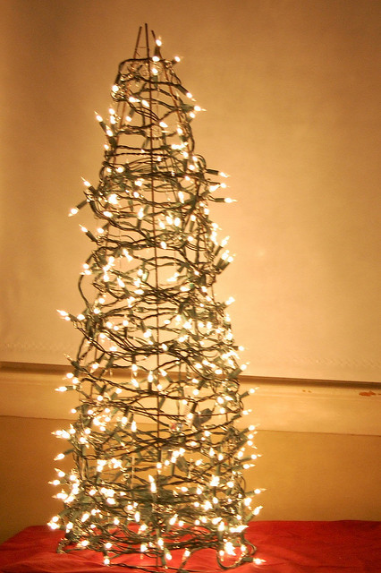 Tomato cage christmas tree