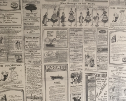 vintage wallpaper feature wall