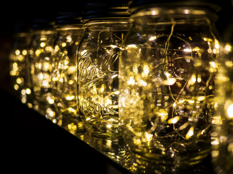 Add a stylish touch to your guest room by adding fairy lights