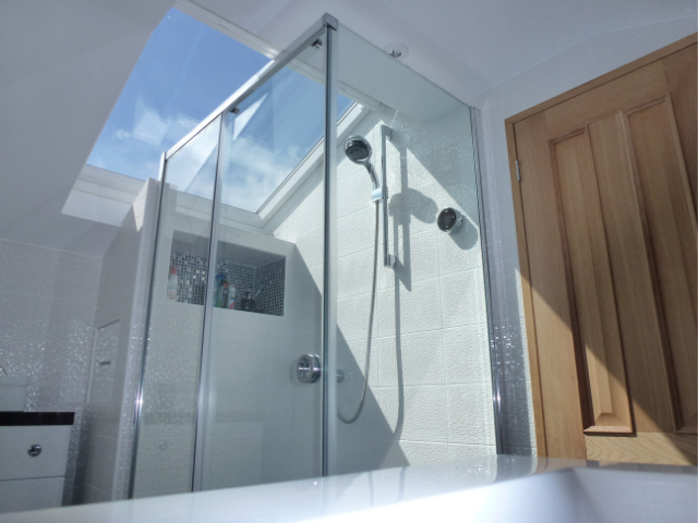 Bathroom loft conversion shower MPK Lofts