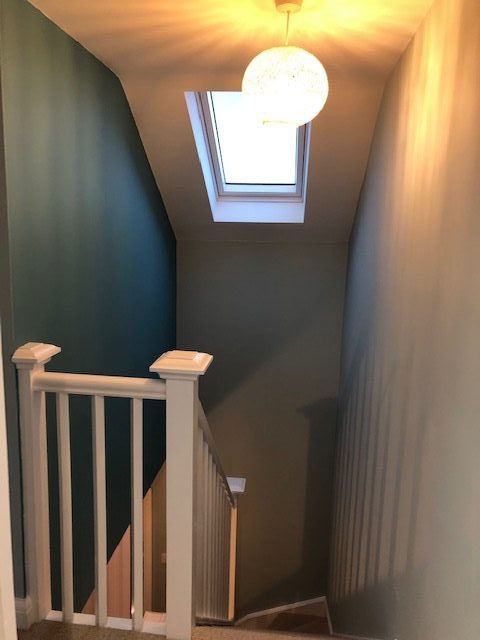 staircase for Side gable up, rear flat roof dormer loft conversion